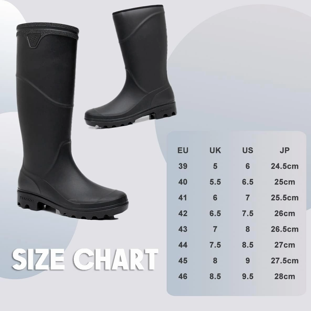 Rojeam Mens Rain Boots Waterproof Garden Shoes Rain Shoes Walking Boots Shops