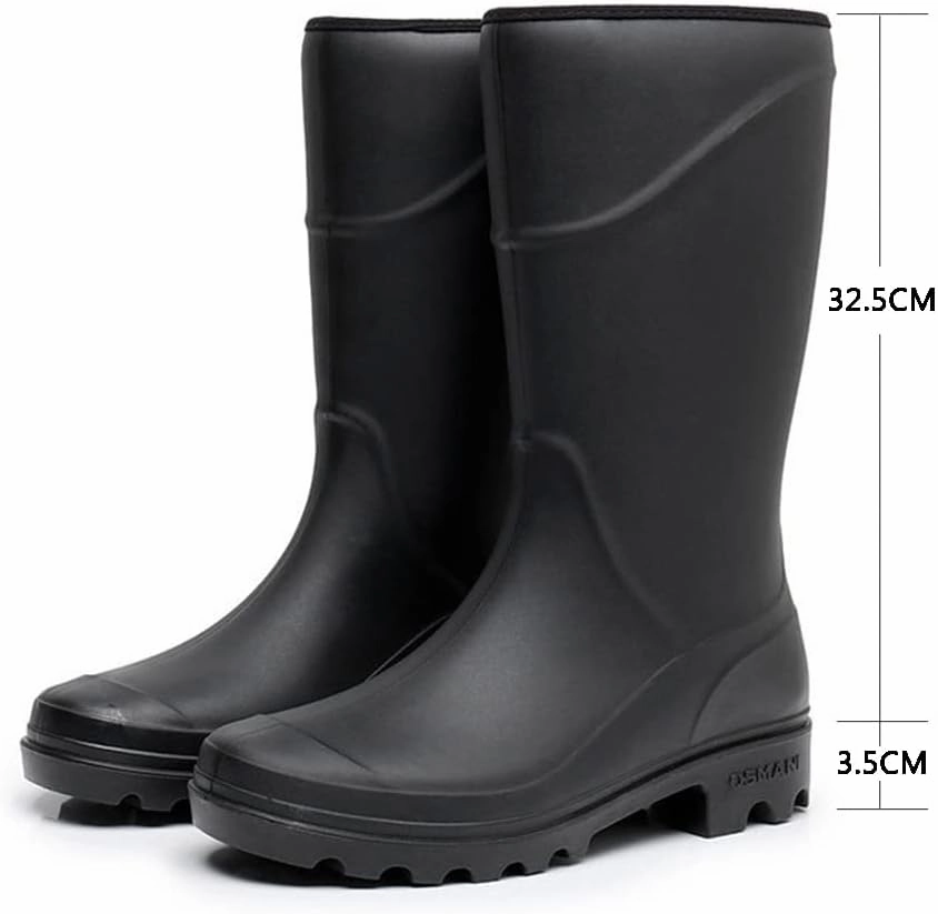 Boots That Are Trending Rojeam Mens Rain Boots Waterproof Garden Shoes Rain Shoes