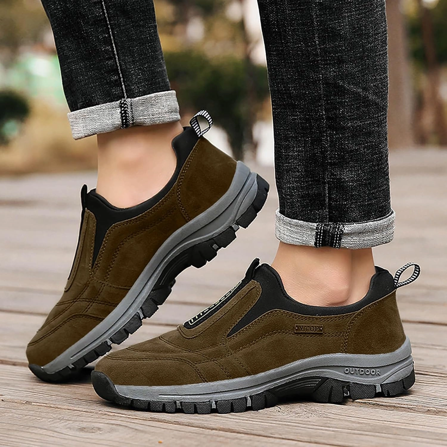 Mens Sports Shoes Men Hiking Shoes Outdoor Mens Slip on Walking Shoes Non Slip Lightweight Athletic Tennis Running Shoes Sneakers To Wear With Skirts