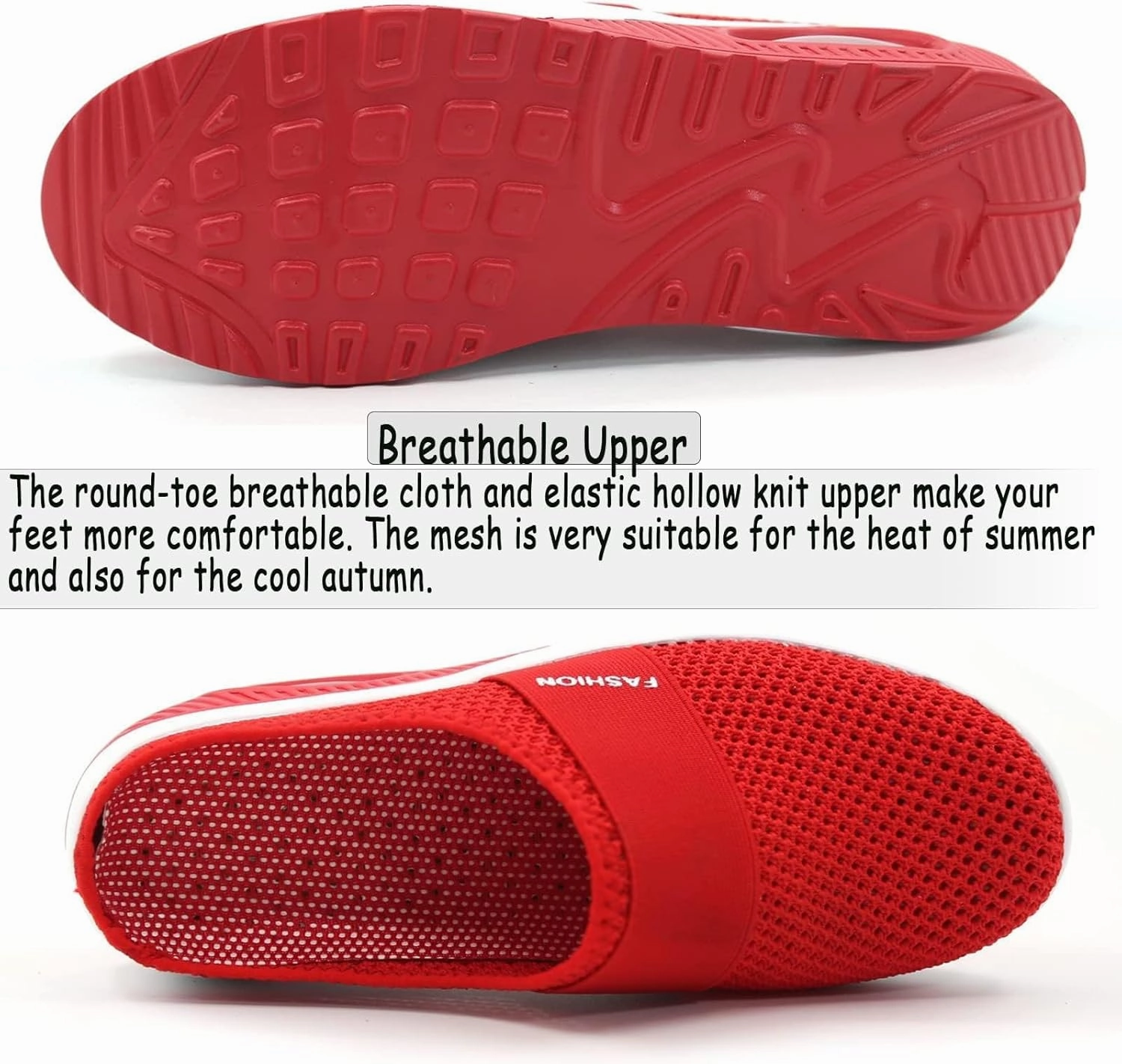 Women's Air Cushioned Arch Support Walking Shoes Mesh Orthopedic Diabetic Slippers Summer Slip-On Mule Sneakers Breathable Slippers Closed Toe Slides Outdoor Going Out Lounge Sneakers Non Slip Shoes