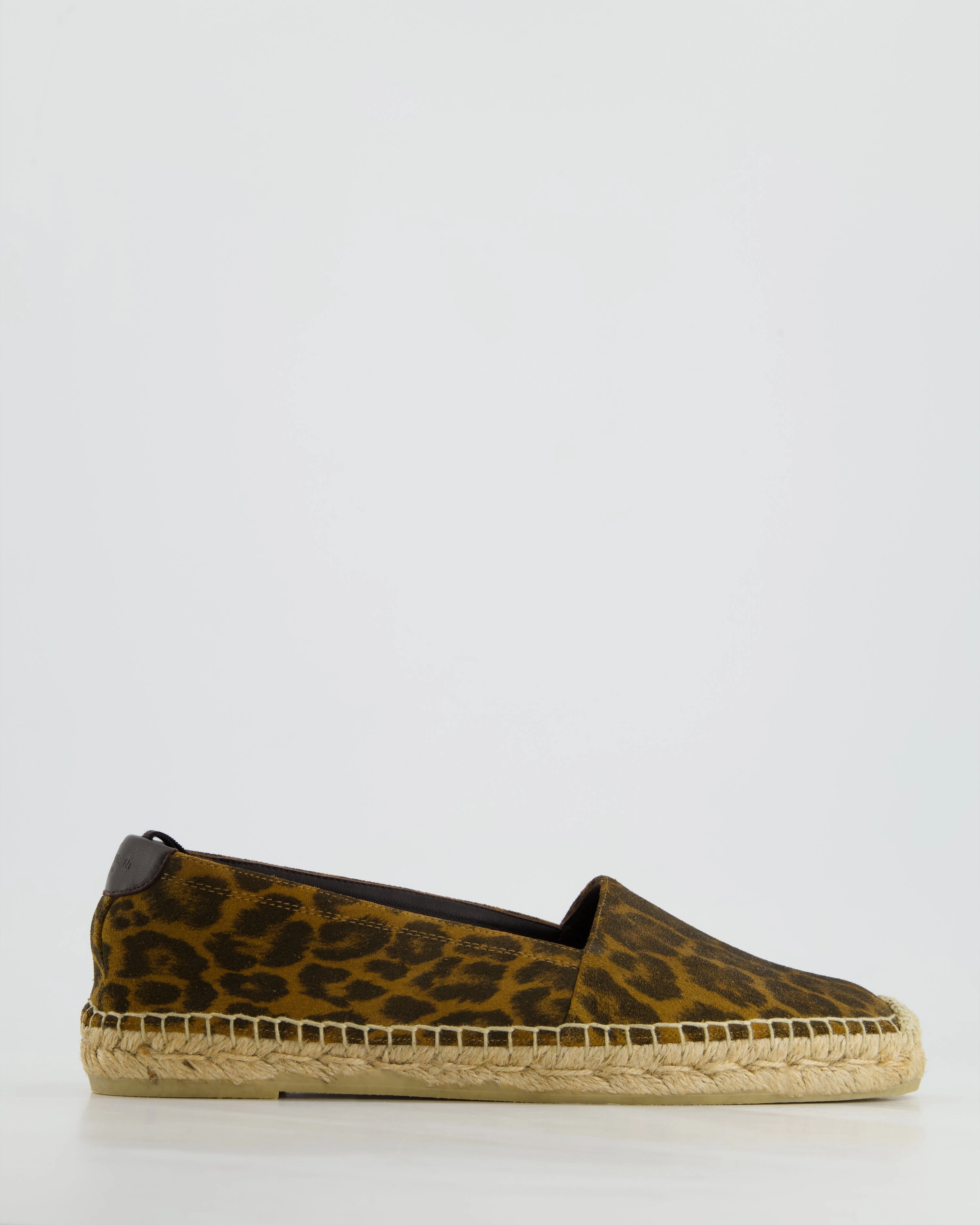 Saint Laurent Brown Leopard Print Suede Espadrilles Size EU 38 Bibi Lou Espadrilles