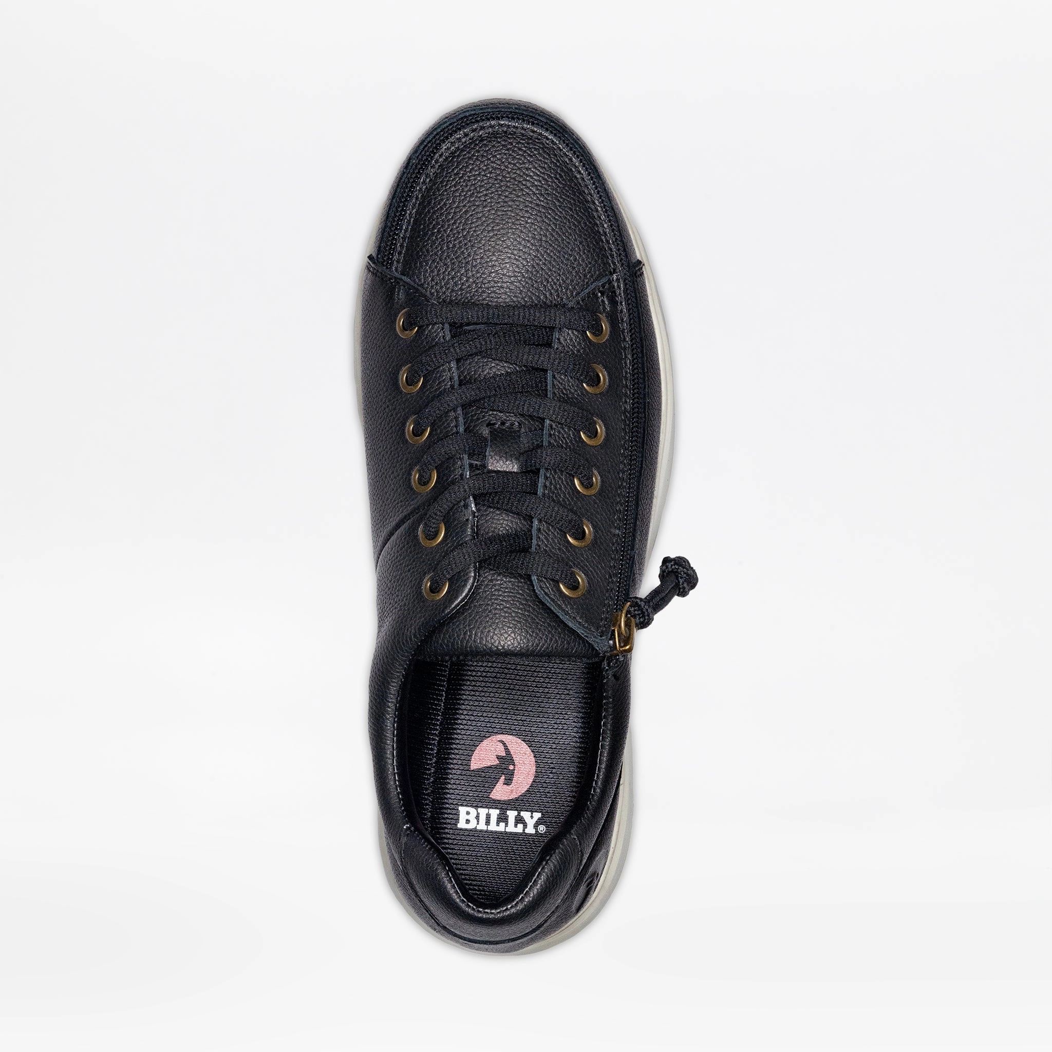 SALE - Men's Black Leather BILLY Comfort Low White Oxfords