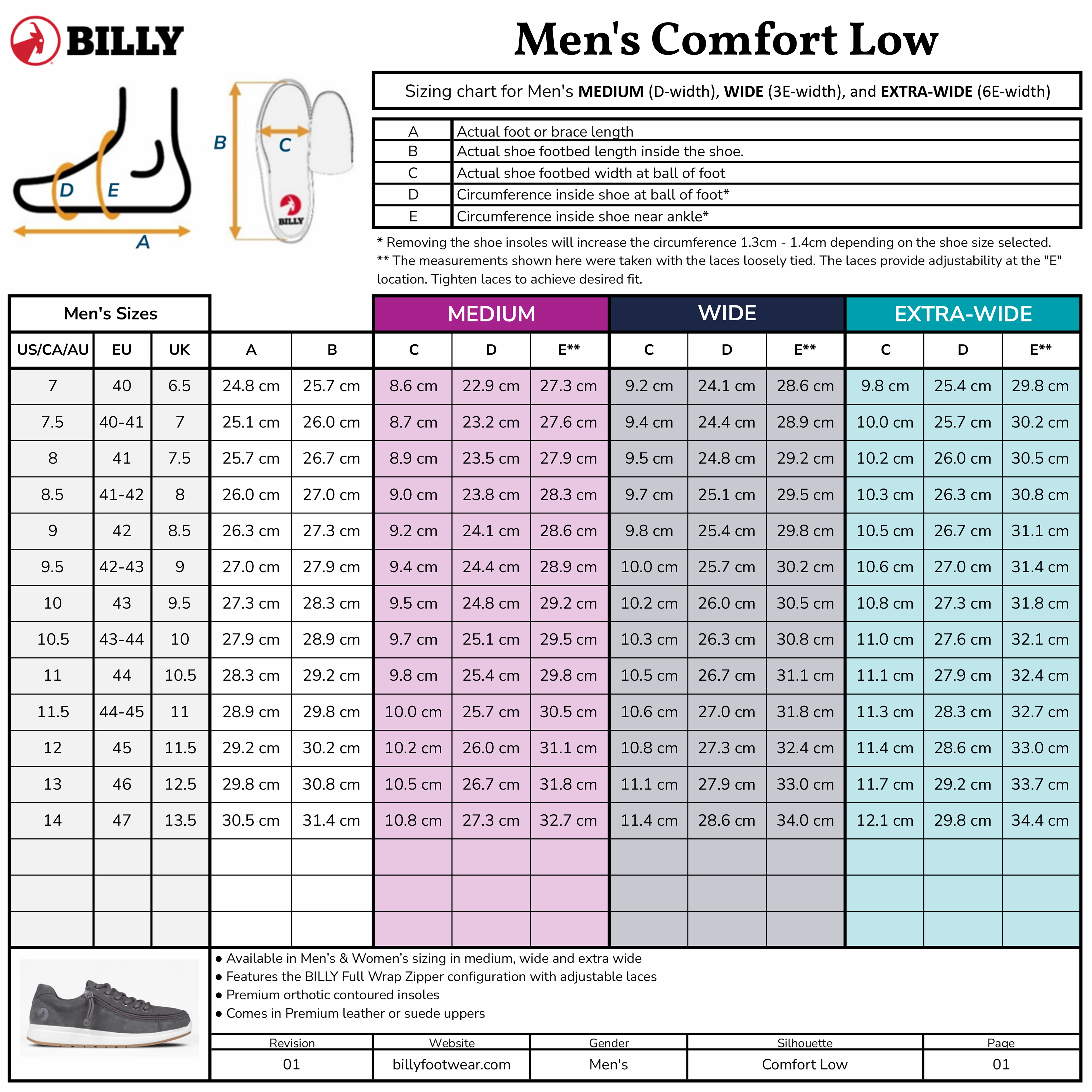 SALE - Men's Black Leather BILLY Comfort Low Church Oxford Shoes