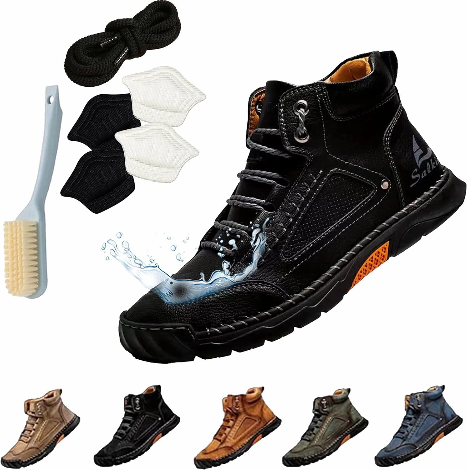 Country Boots Sawbehind Leather Boots Mens, Comfortable Waterproof Sawbehind Mens Boots, Handmade Saw Behind Shoes for Man & Boy