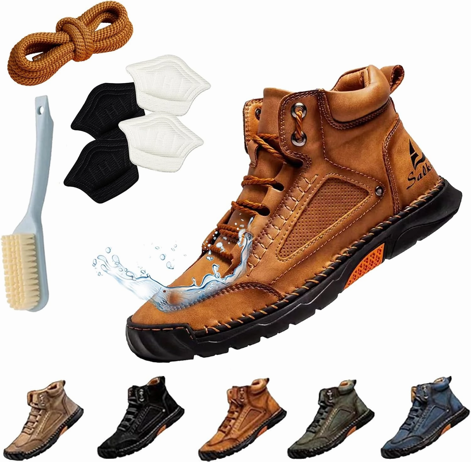 Also Boots Sawbehind Leather Boots Mens, Comfortable Waterproof Sawbehind Mens Boots, Handmade Saw Behind Shoes for Man & Boy