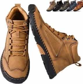 Sawbehind Mens Boots, Saw Behind Mens Shoes, Comfortable Handmade Leather Boots, Wide, Waterproof, Arch Support Snow Boots For Hiking