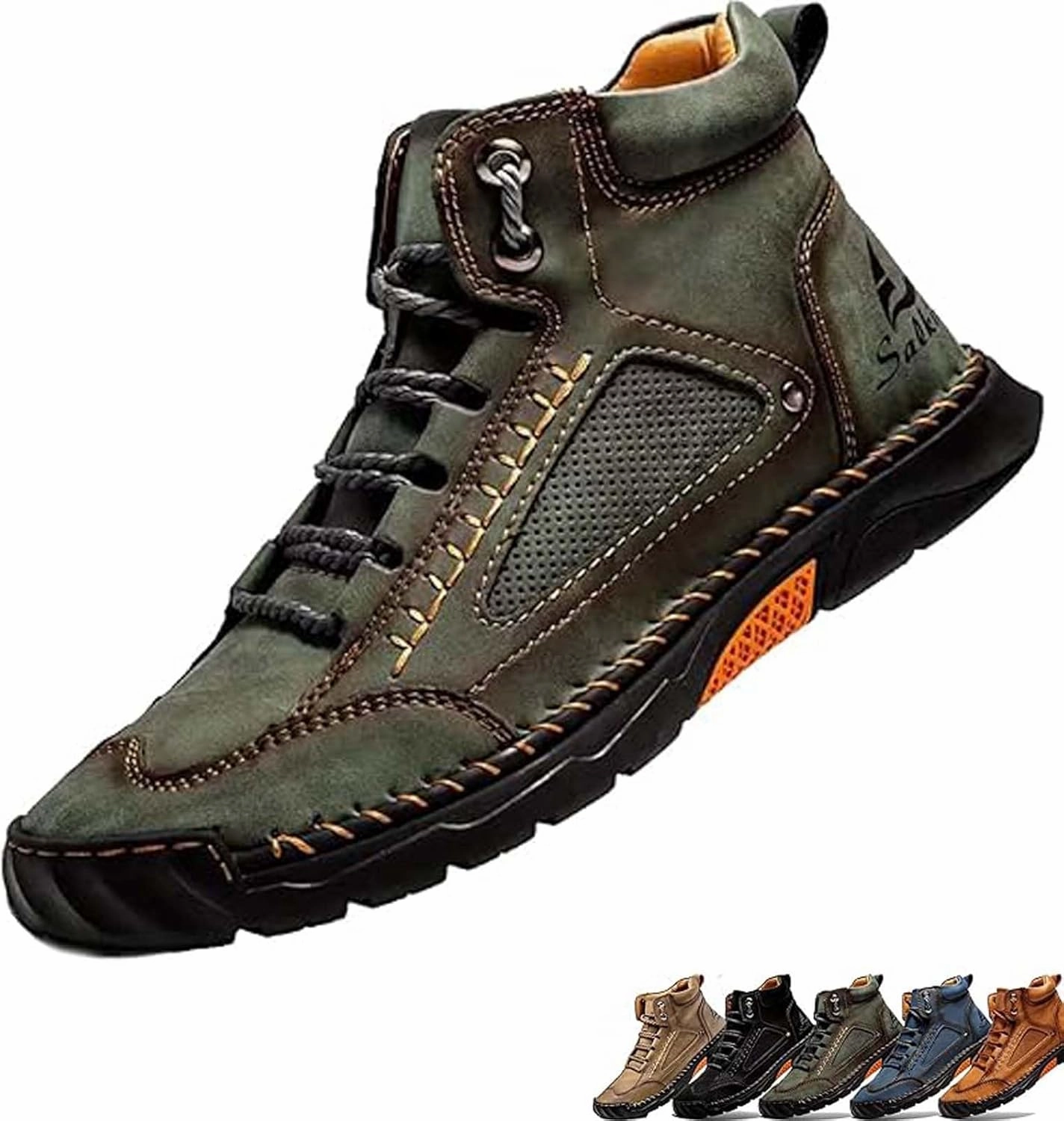 Texas Steer Boots Sawbehind Mens Boots, Saw Behind Mens Shoes, Comfortable Handmade Leather Boots, Wide, Waterproof, Arch Support