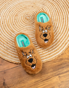 Scooby Doo Character Face Unisex Brown Mule Slippers Sandals Vs Slippers