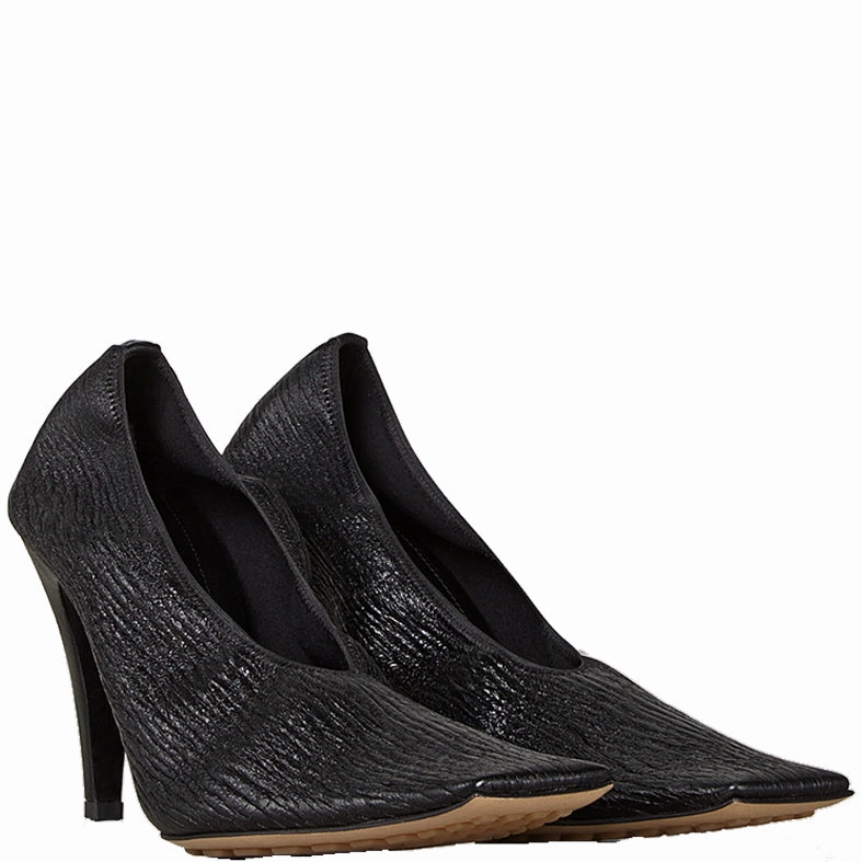 Scrunch Pump 85, Black High Heels That Are Comfortable