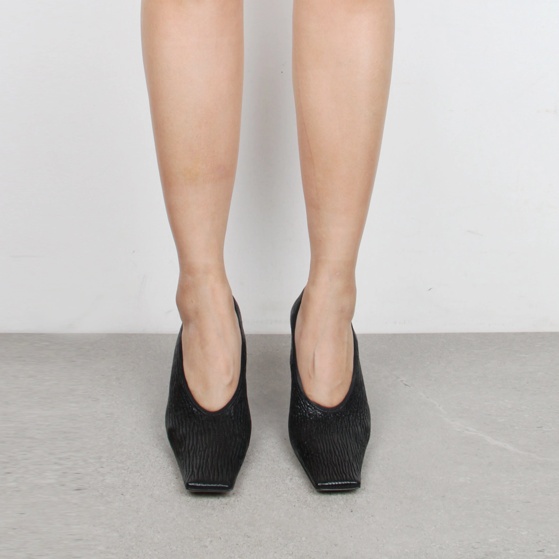 Scrunch Pump 85, Black Heel Boots Thigh High