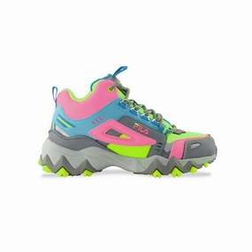 2023 Trail Running Shoes FILA - Kids' (Junior) Oakmont TR Mid Top Shoes (3JM01686 718)