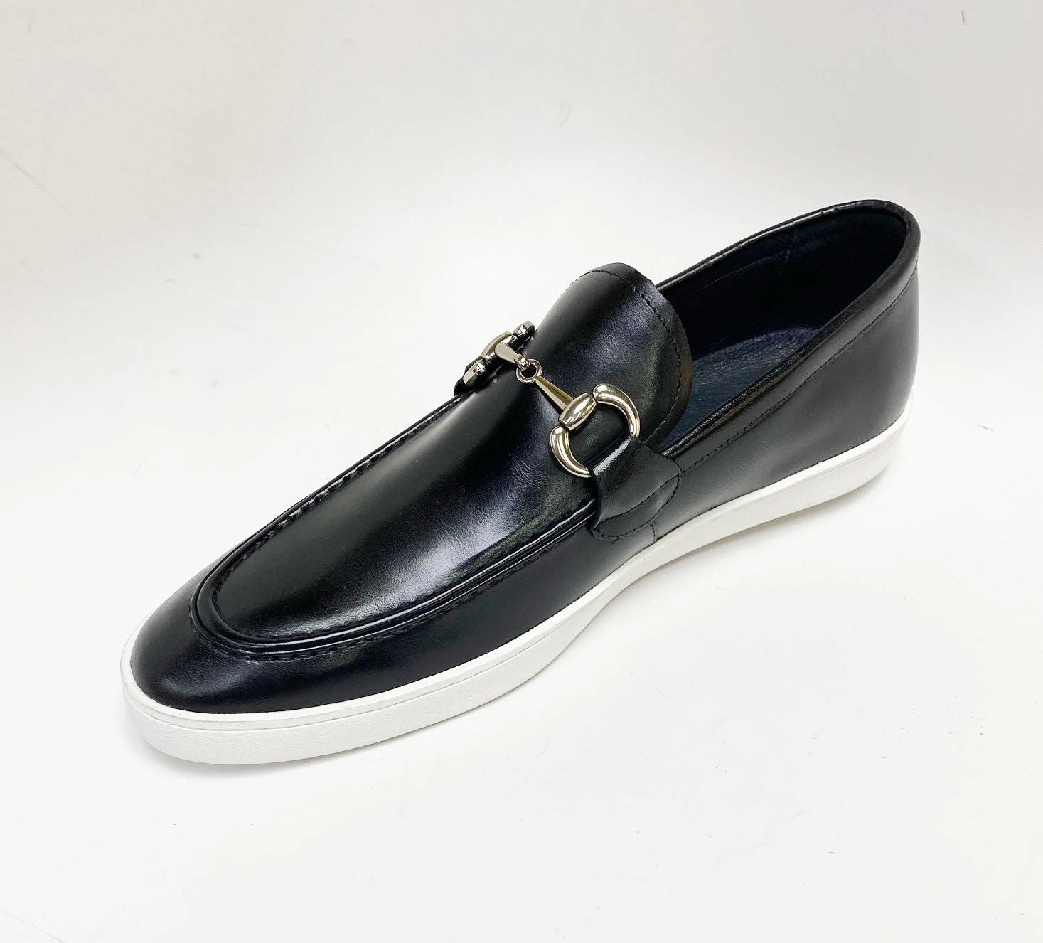 Pehuea Slip On Sneakers Calfskin Slip-On Horsebit Loafer Black