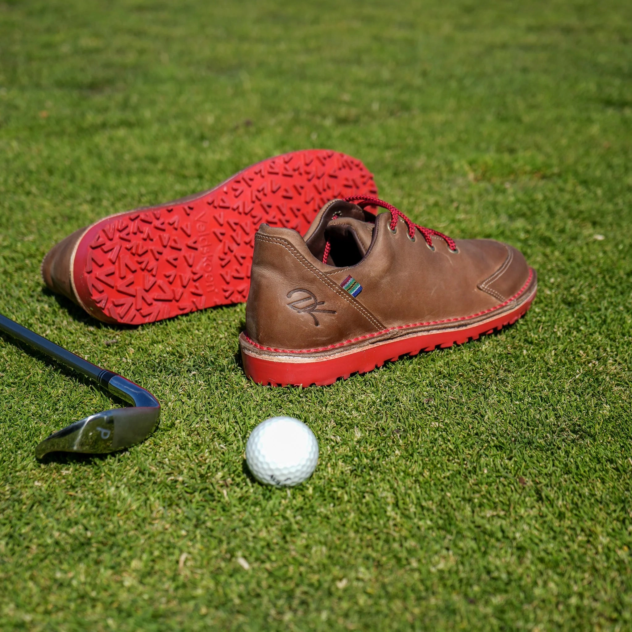 Under $50 Golf Veldskoen Kau Loft Golf Shoe (Red Sole)