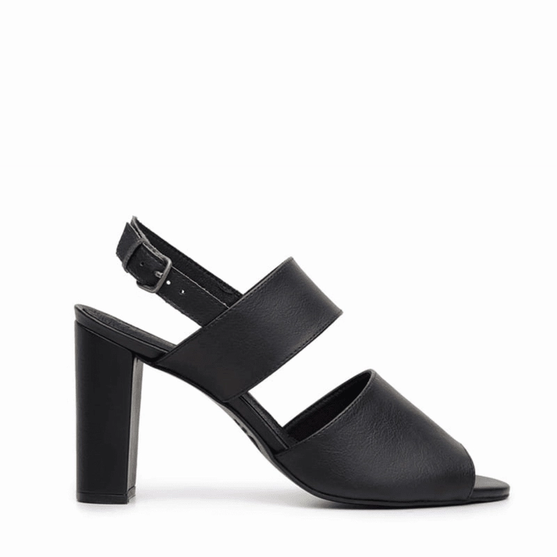 'Luciana' vegan-leather high-heel by Ahimsa Shoes - black With High Heels