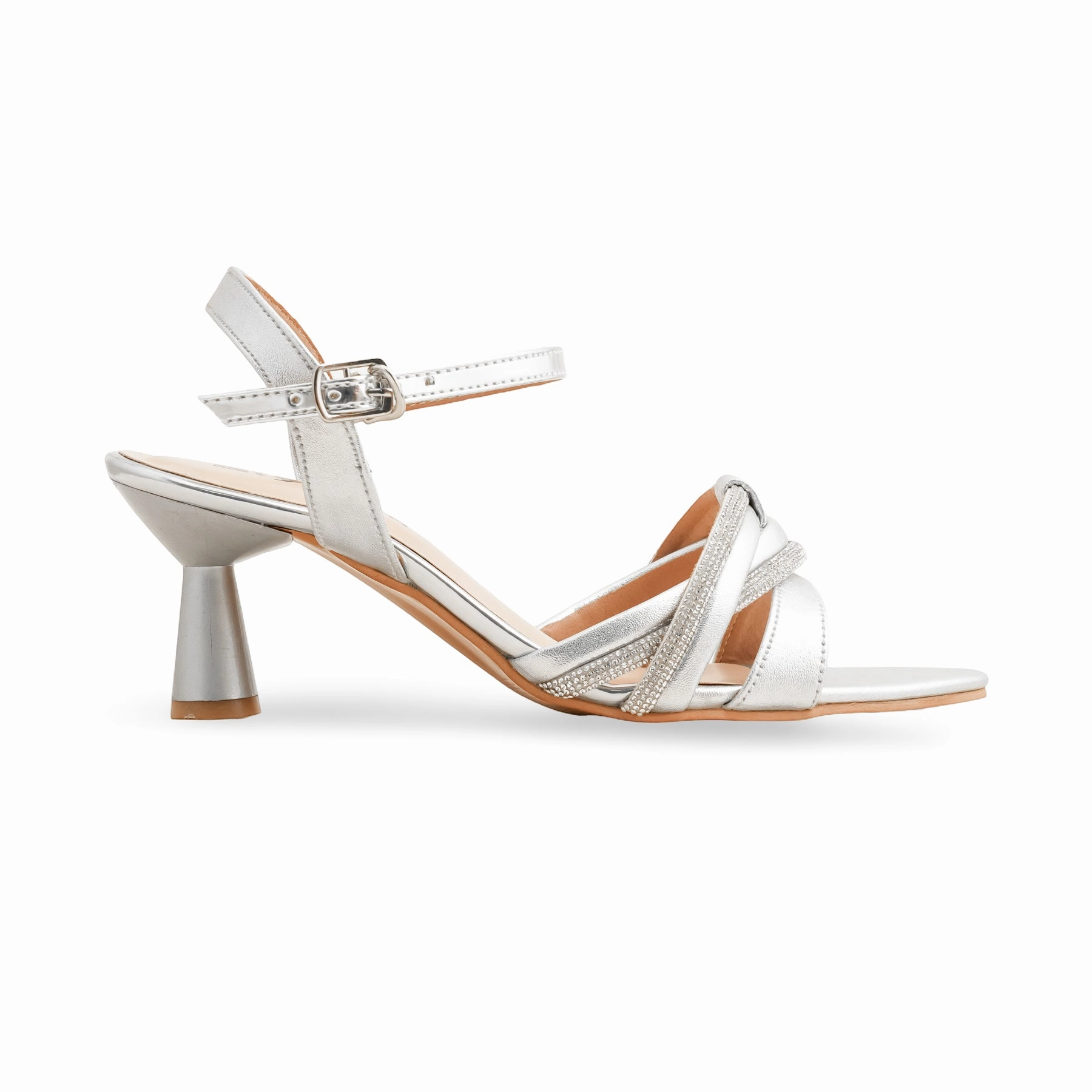 Silver Fancy Sandal For Women FN6135 All Inclusive Sandals Resorts