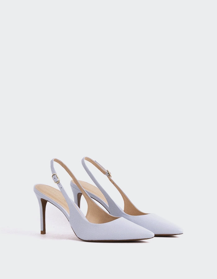 Borage Lt. Blue Leather Summer Wedges