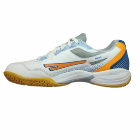 Sega Steps Badminton Shoes (White/Orange) Best Value Badminton Shoes