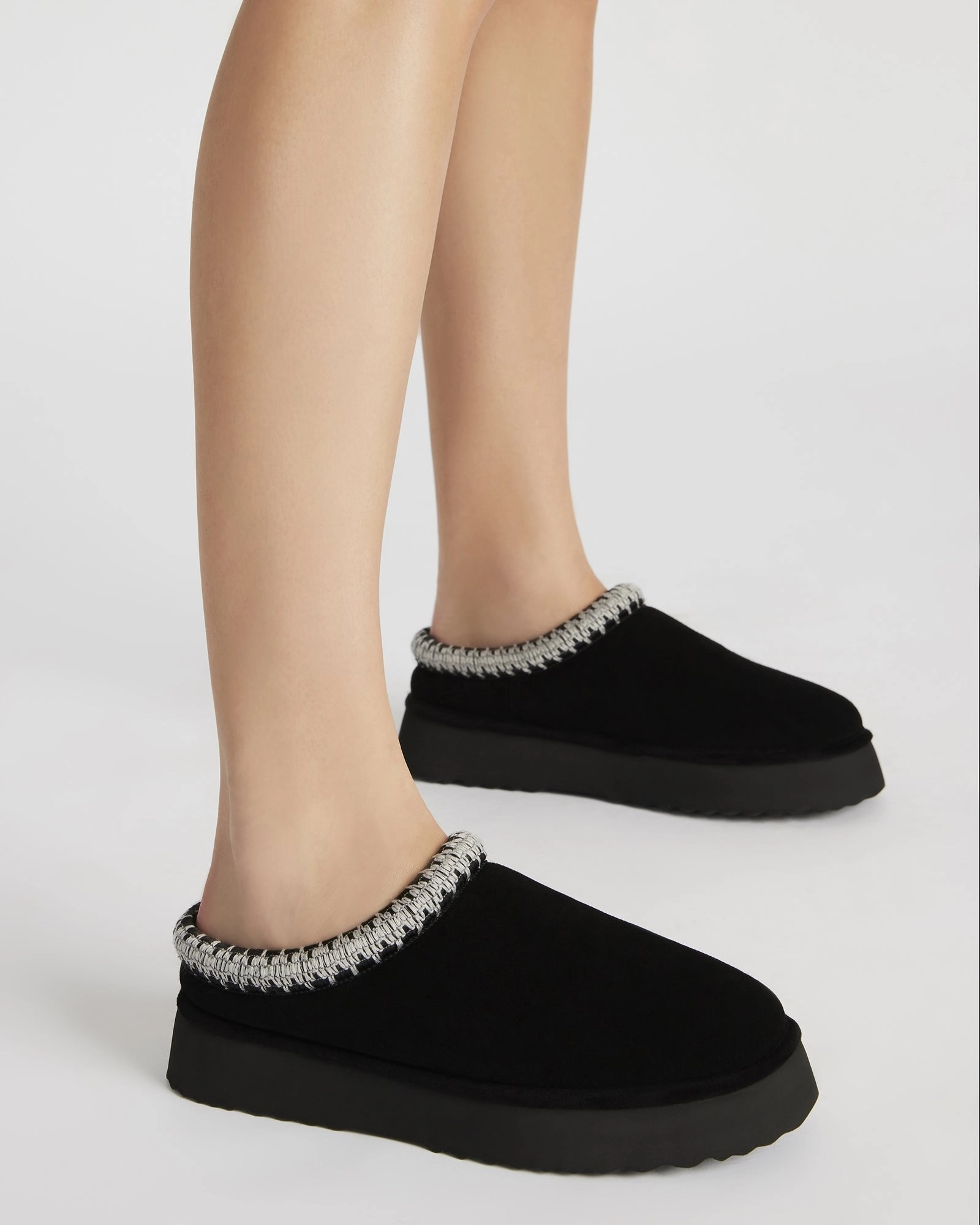 SELENA-2 BLACK SUEDE Classic Slip On Shoes