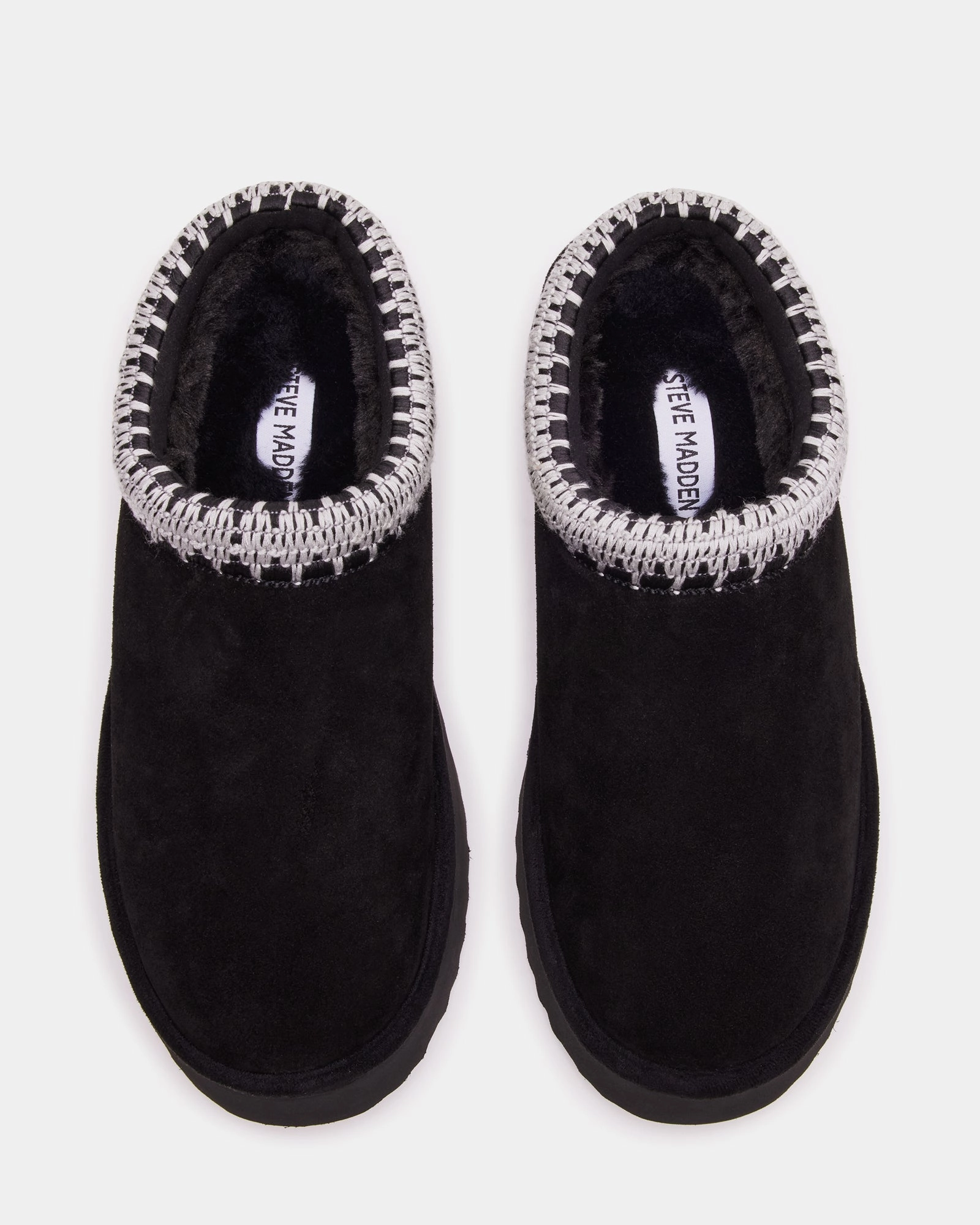 Vegan Slip Ons SELENA-2 BLACK SUEDE