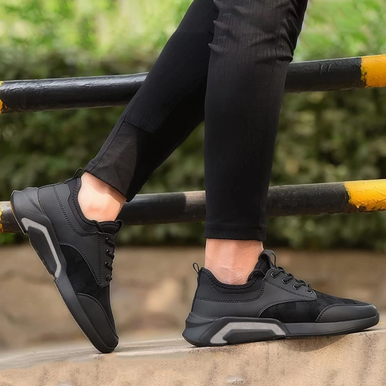 Yellow Sneakers Mens Walking Shoes Men's Sneakers Slip on Shoe for Men Walking Shoe for Men Sport Casual Sneaker