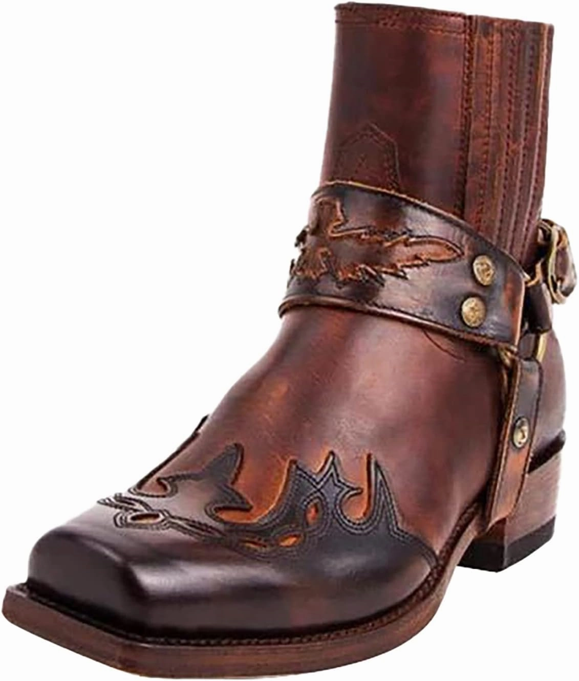 Outfits With Timberland Boots Mens Casual Boots Work Boots for Men Fashion Military Boots Knight Boots Side Zipper Leather Boots Mens Motorcylce Style Boot