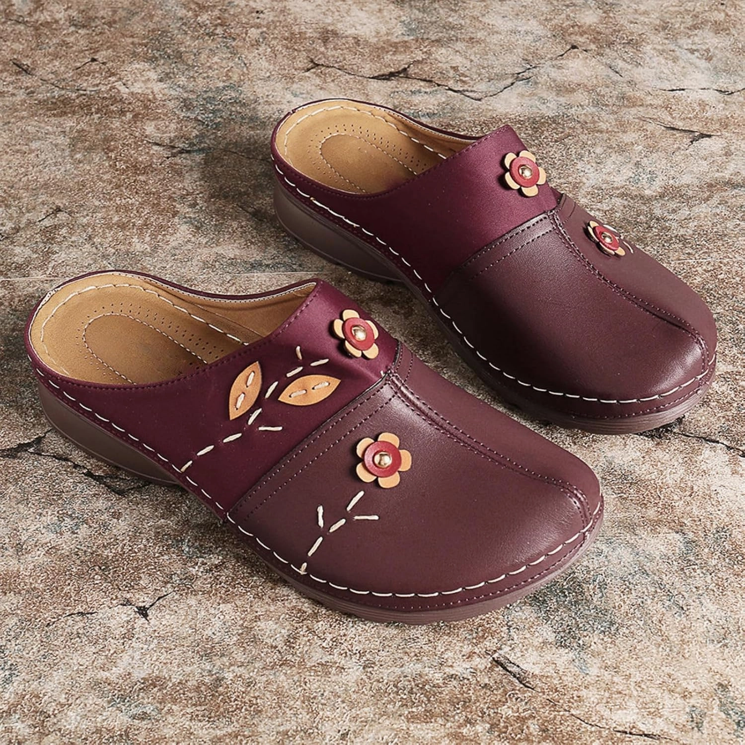 Best Sneakers For Plantar Fasciitis Summer Wedge Orthopedic Sandals for Women Flower Platform Slip-On Slippers Comfort Work Clogs Slip on Loafers Wide Fit Mules Antil Slip Beach Shoes Arch Support Shoes