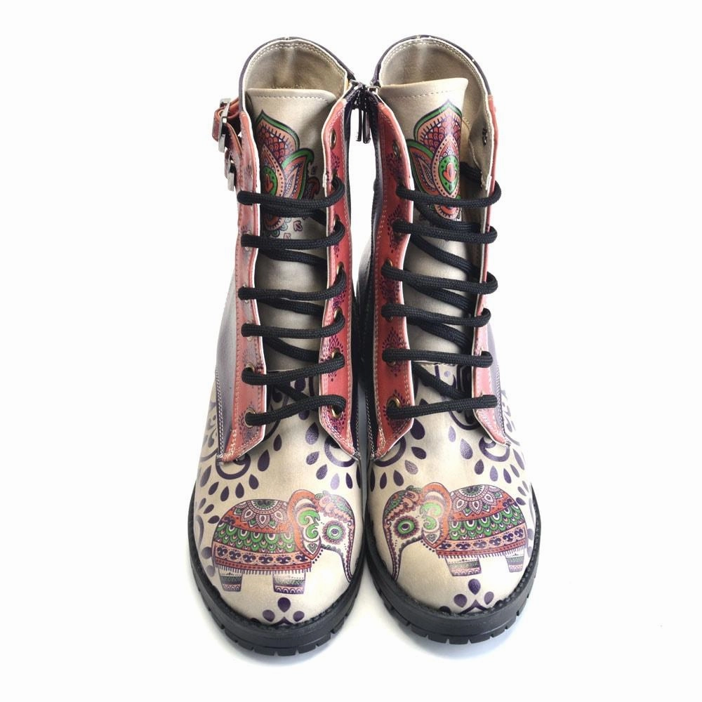 Short Boots DRY102 Wedge Heel Dress Boots