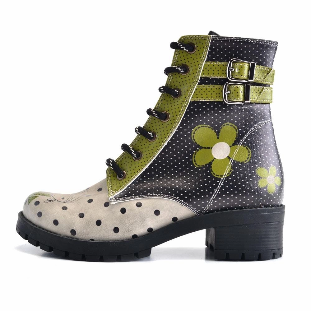 Brown Leather Ankle Boots Short Boots DRY107