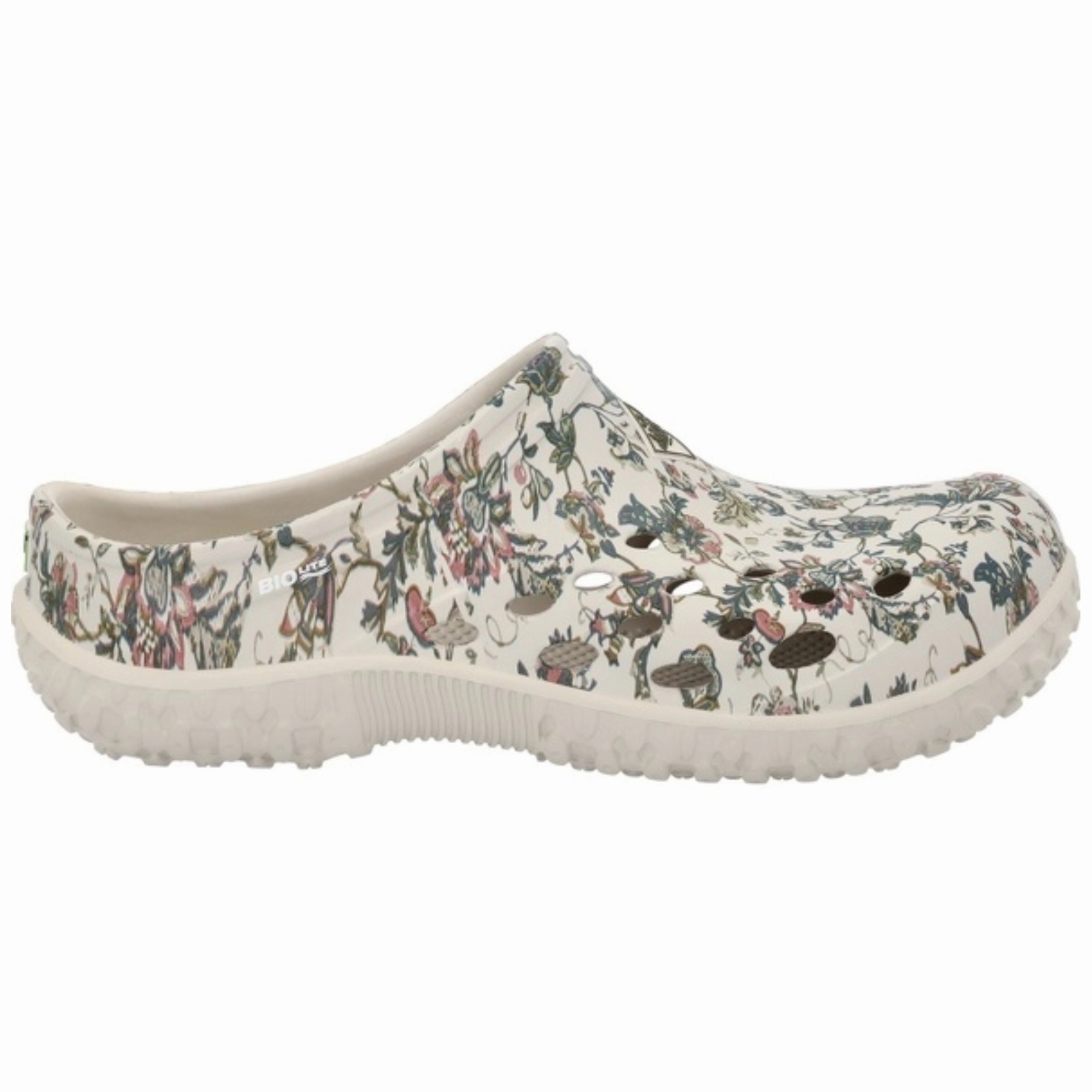 Muck Ladies Muckster Floral White Lite Clog Slip On Shoes MLCW1FLR Waterproof Tennis Shoe