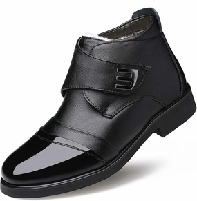 Dressage Boots Mens Shoes Quality Warm Men's Winter Boots Genuine Leather Shoes Winter Waterproof Mens Snow Boots Plus Size Dad Boots