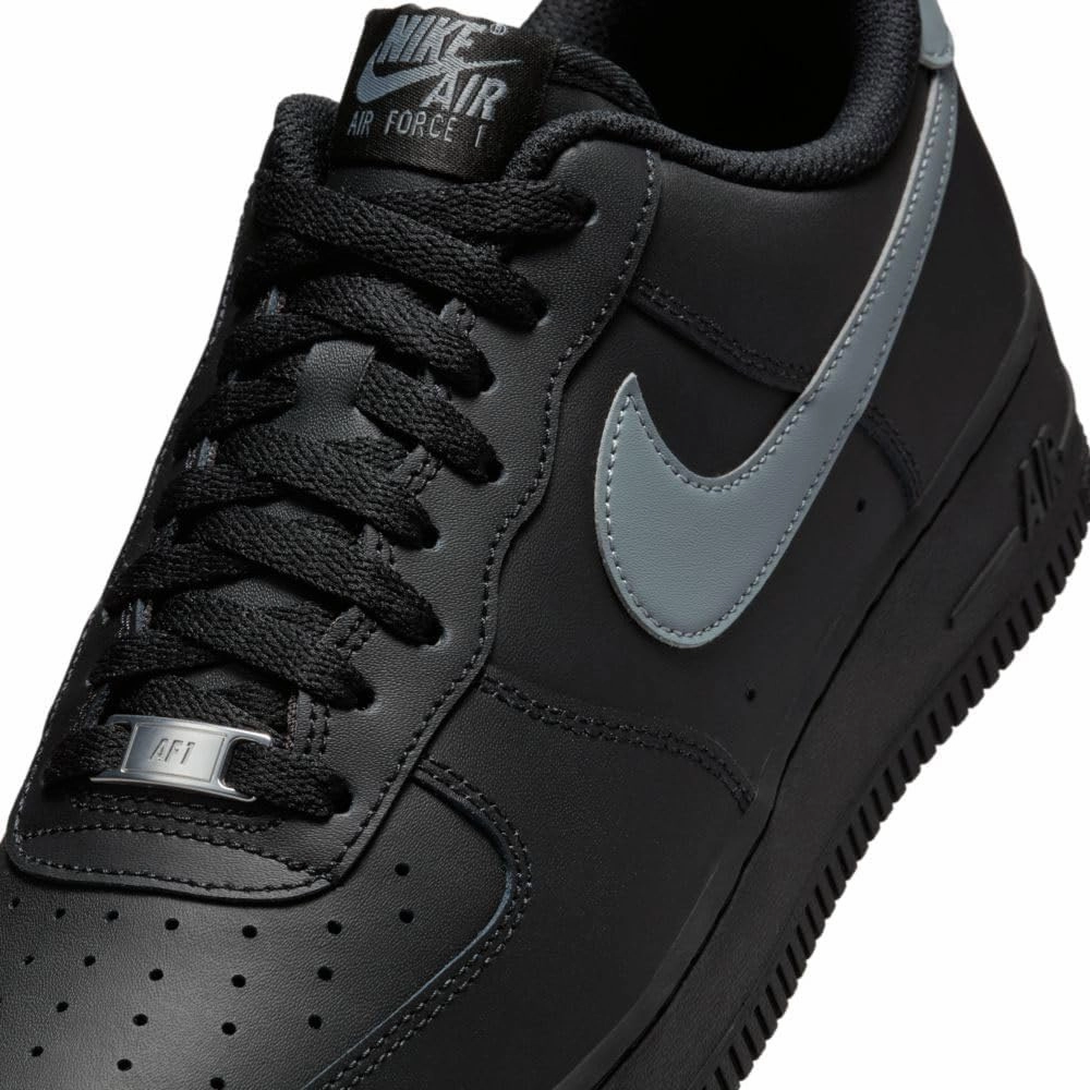 Pictures Of Nike Shoes Nike Air Force 1 '07 Mens Lifestyle Shoes (Black/Grey) (FJ4146-003, Black/Grey)