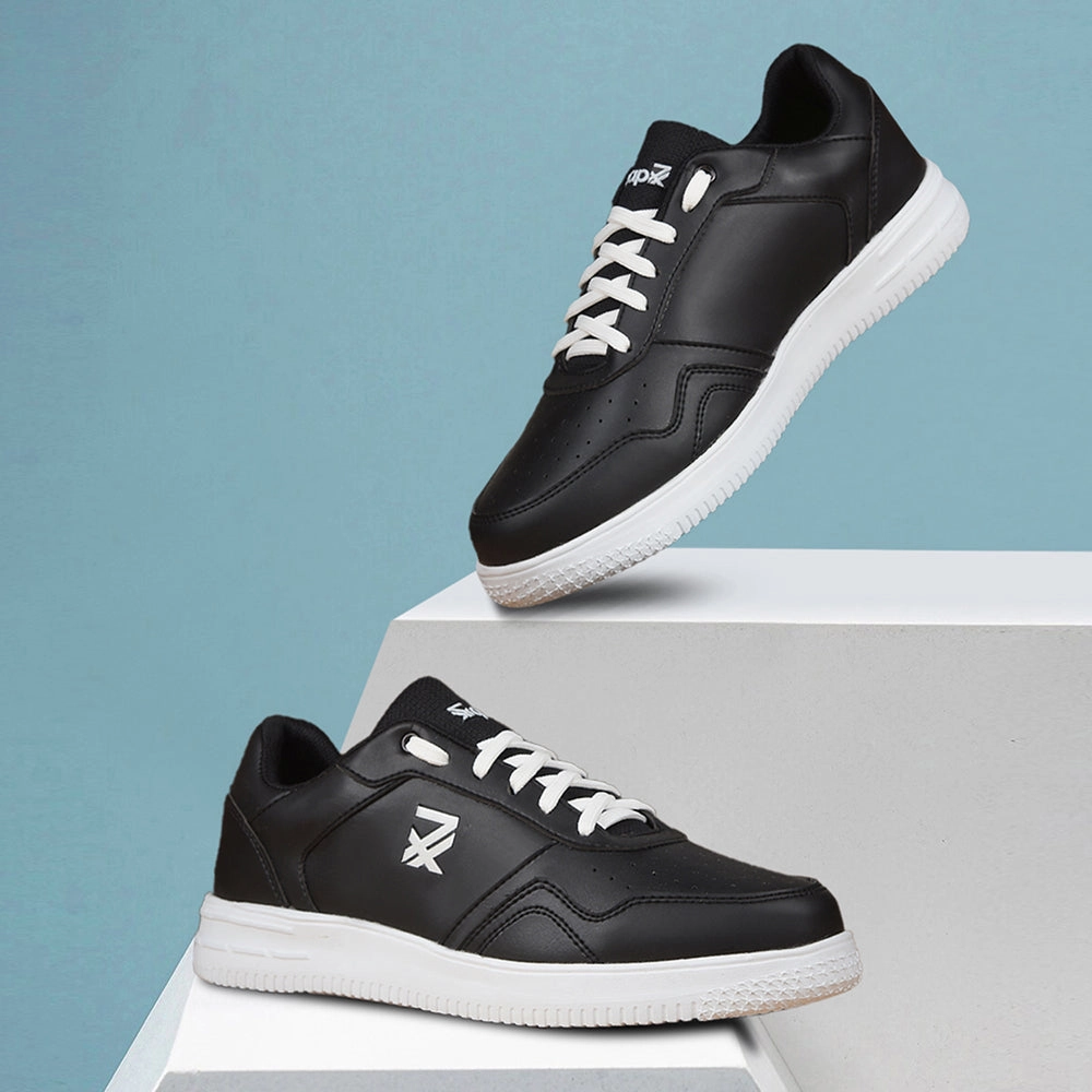 Designer Dress Sneakers Leap7x Casual Black Sneakers For Mens SNOOKIS-E By Liberty