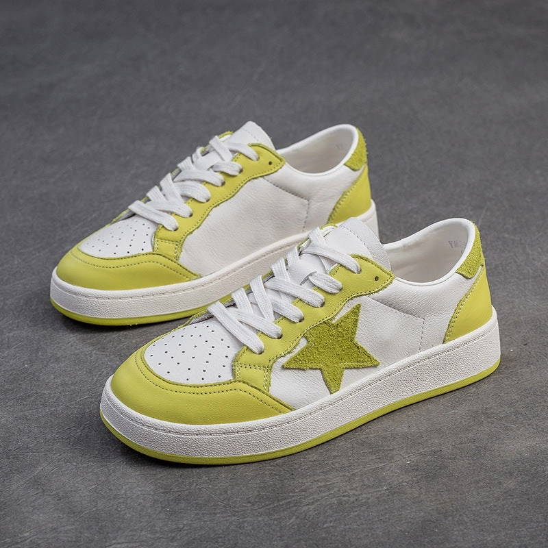 Women Fashion Leather Breathable Casual Skate Sneakers Skate Shoes Slip On