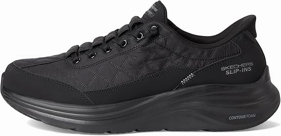Skechers Men's Contour Foam Cozy Fit Hands Free Slip-in Sneaker Lace Up Flat Pointed Shoes