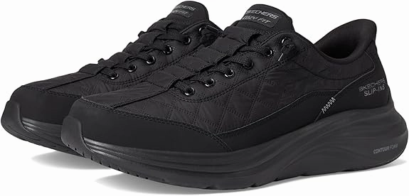 Lace Up Athletic Shoes Skechers Men's Contour Foam Cozy Fit Hands Free Slip-in Sneaker