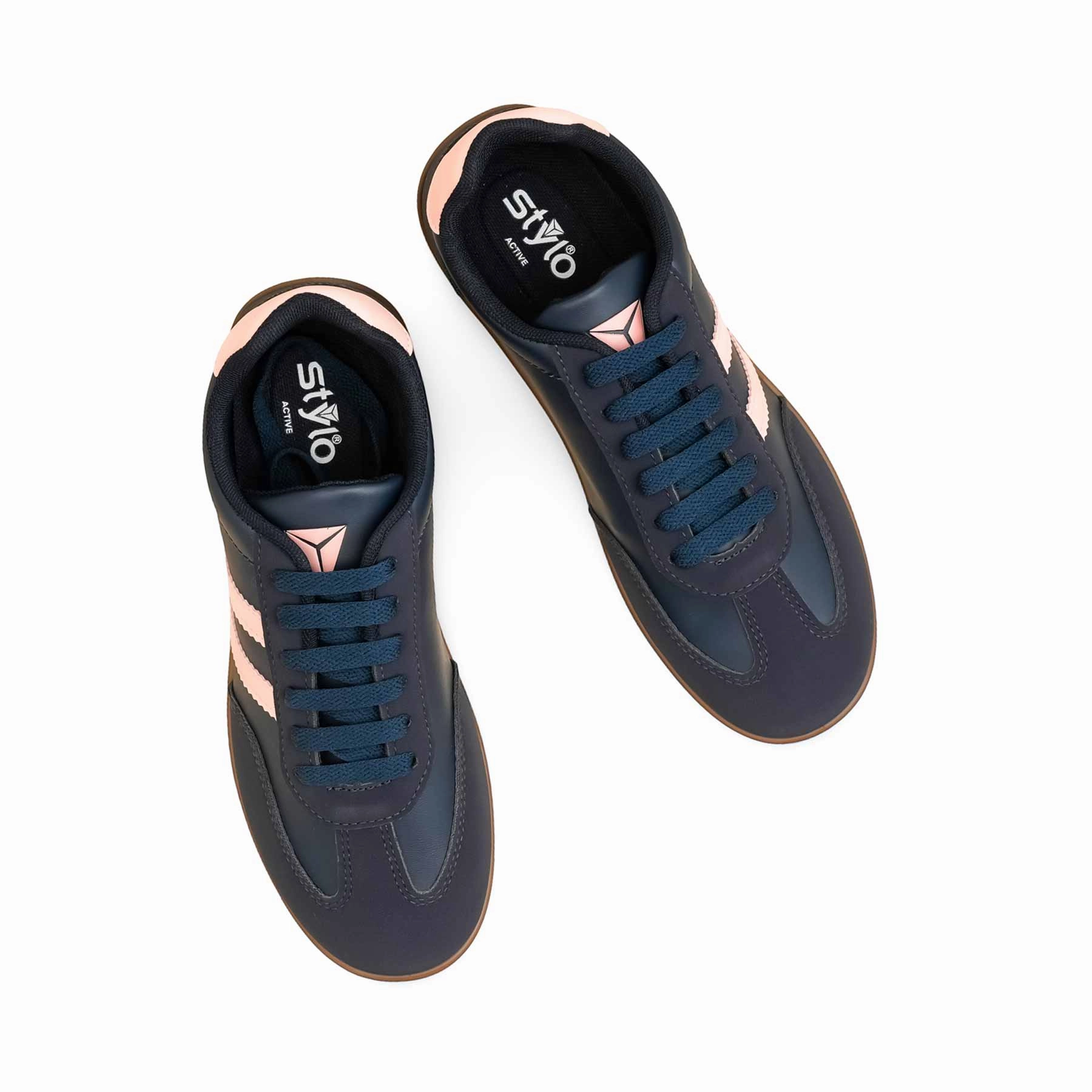 Navy Casual Sneaker For Women AT7456 Stretch Sneakers