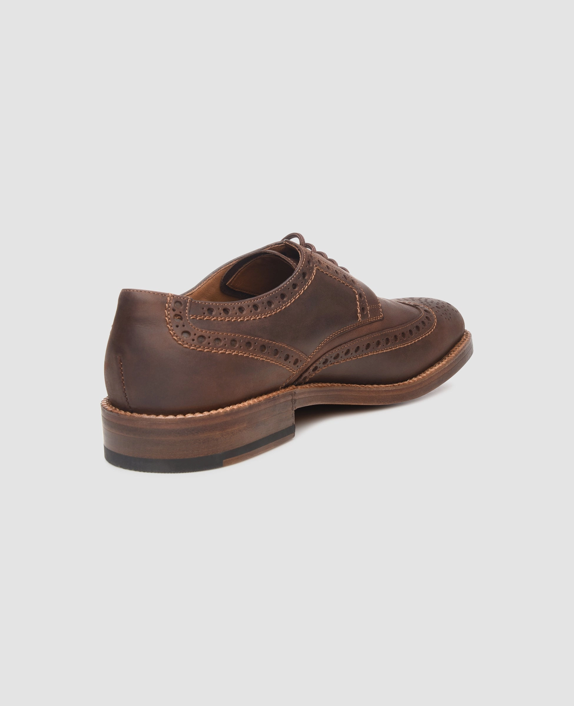 Lace Up Quality Shoes Luzern Full-Brogue J - Coffee