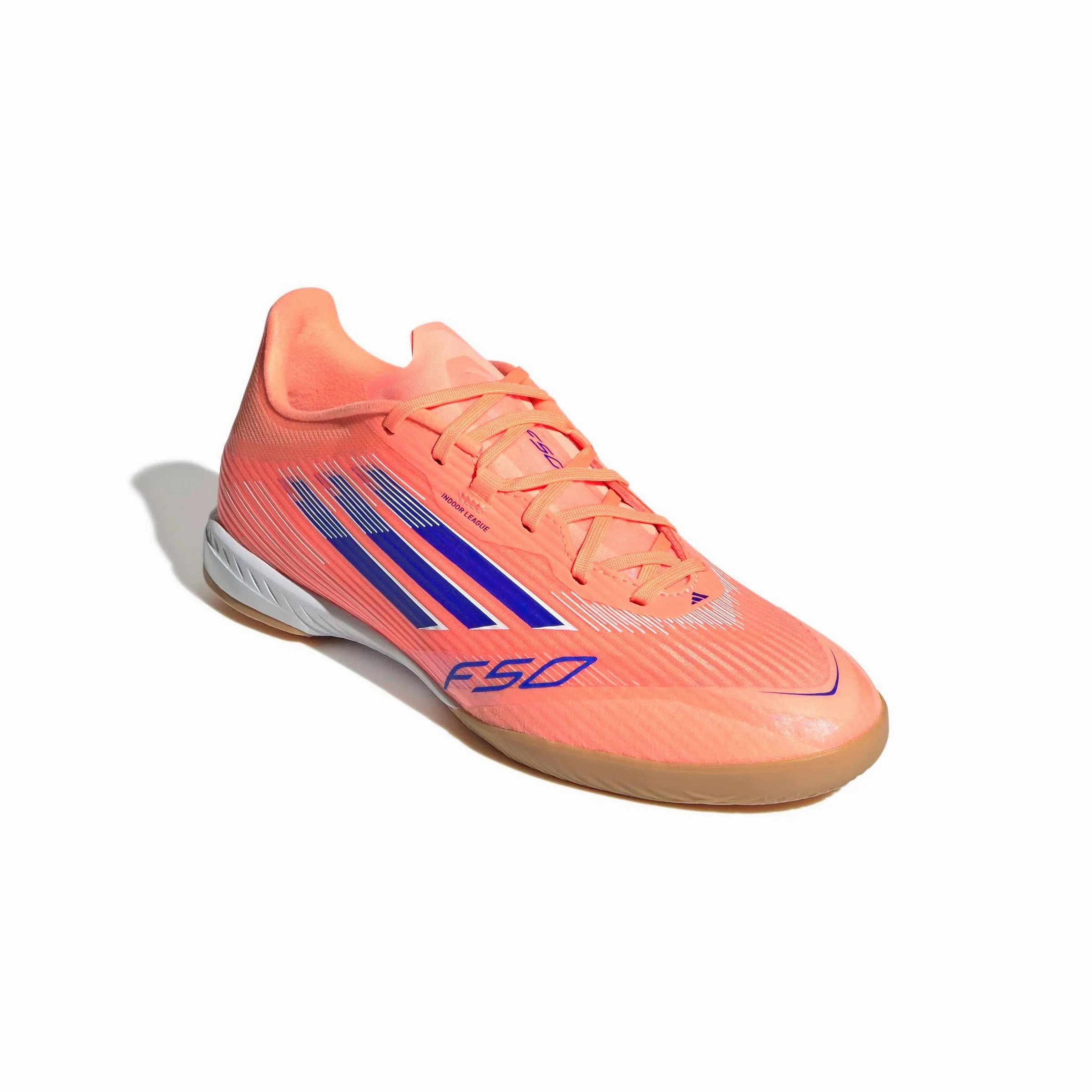 adidas F50 League Indoor Soccer Shoes - Coral Blaze Pack (FA25) Cleats For Defenders Soccer