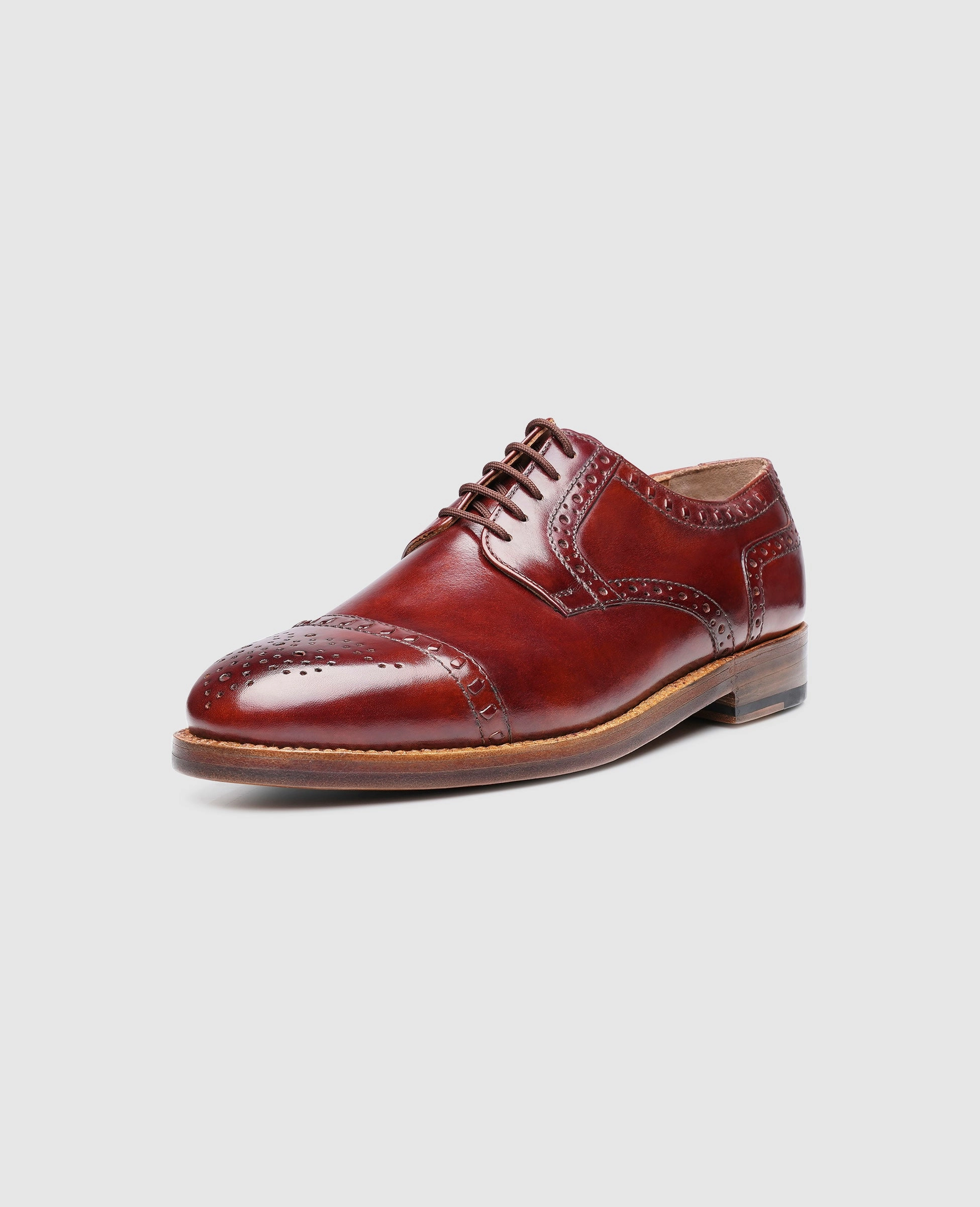 London Half-Brogue TC - Whiskey Johnston And Murphy Lace Up Shoes