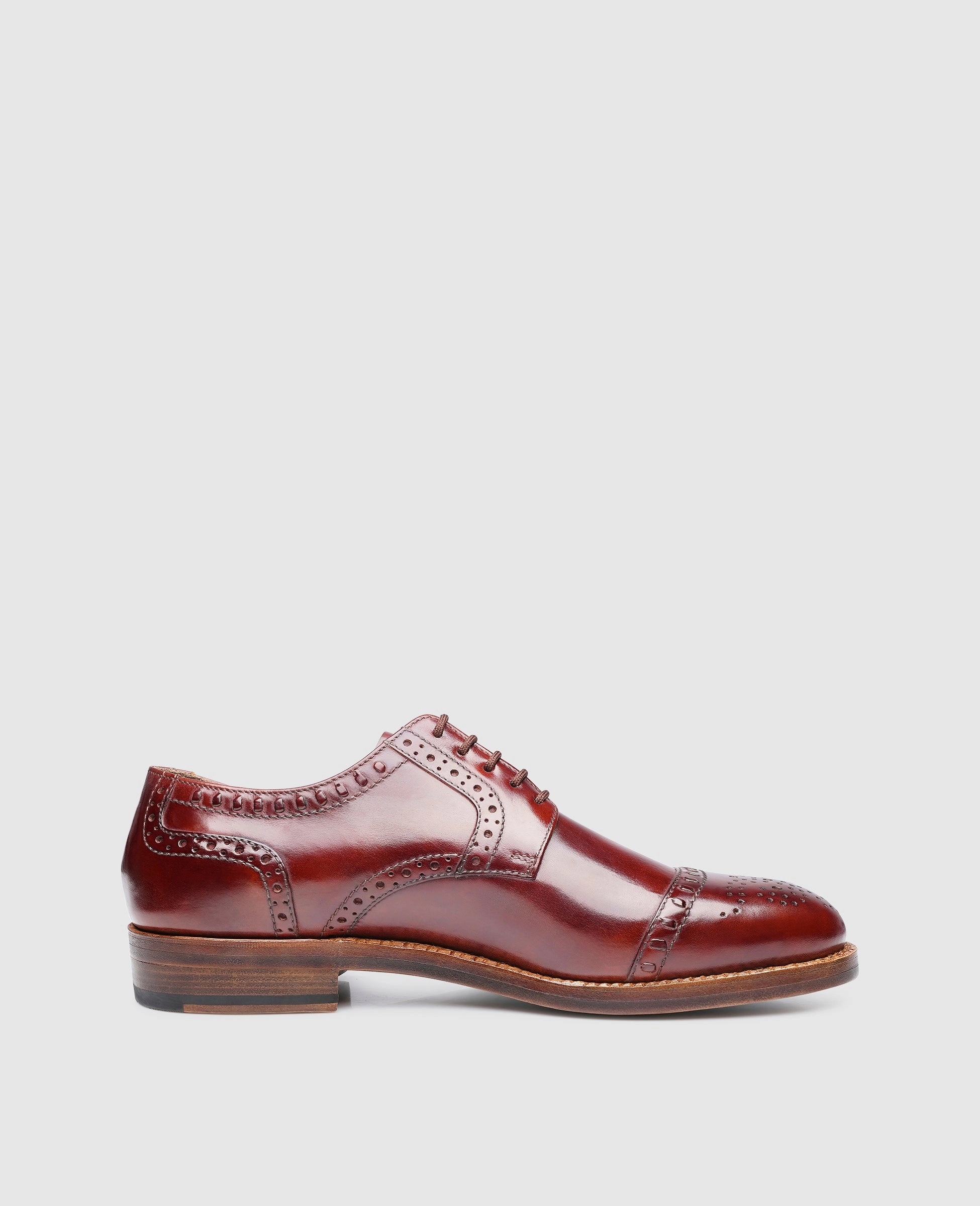 Lace Up Business Shoes London Half-Brogue TC - Whiskey