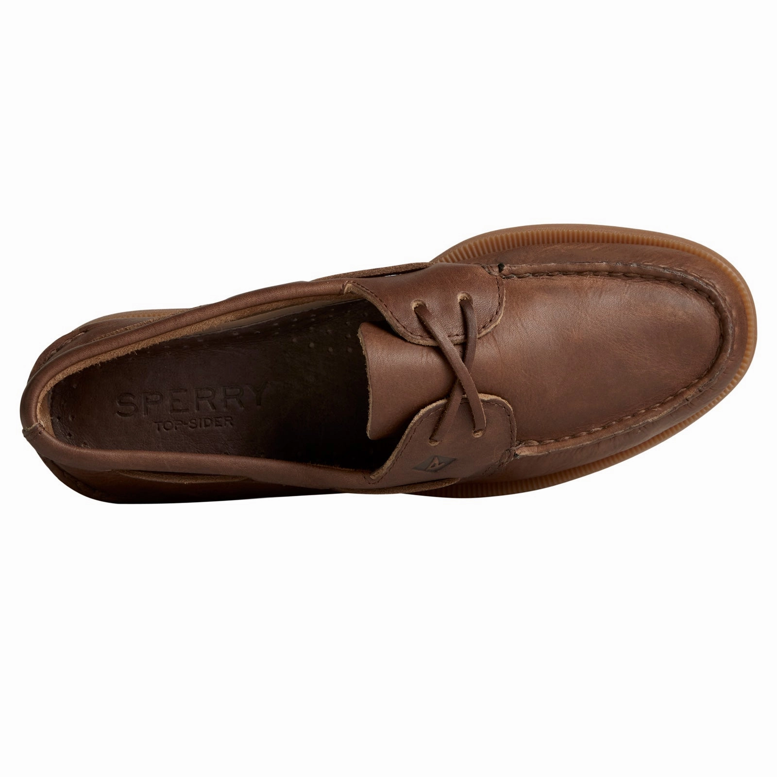 Men's Sperry, Authentic Original Cross Lace Boat Shoe Denim Slip On Shoes