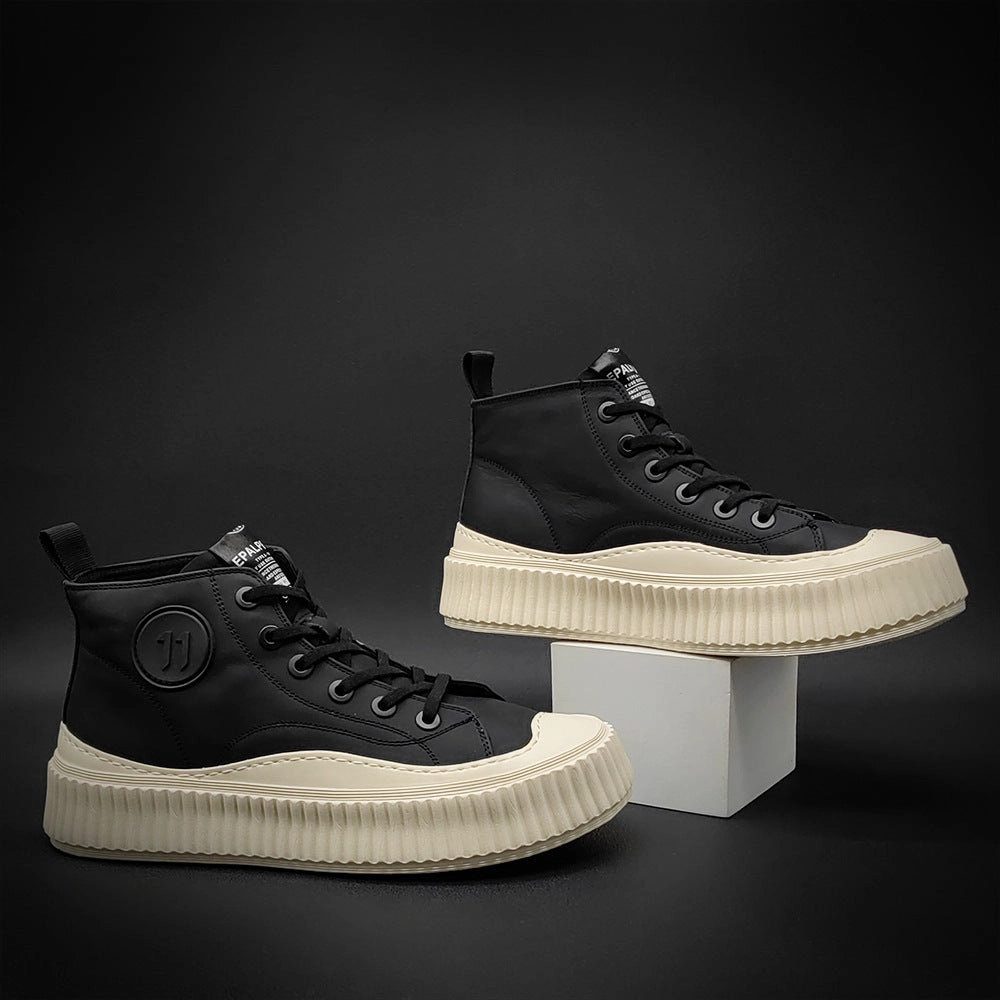 Best Hiking Shoes For Wide Feet And High Arches Men Fashion Leather Thick Sole Sneakers