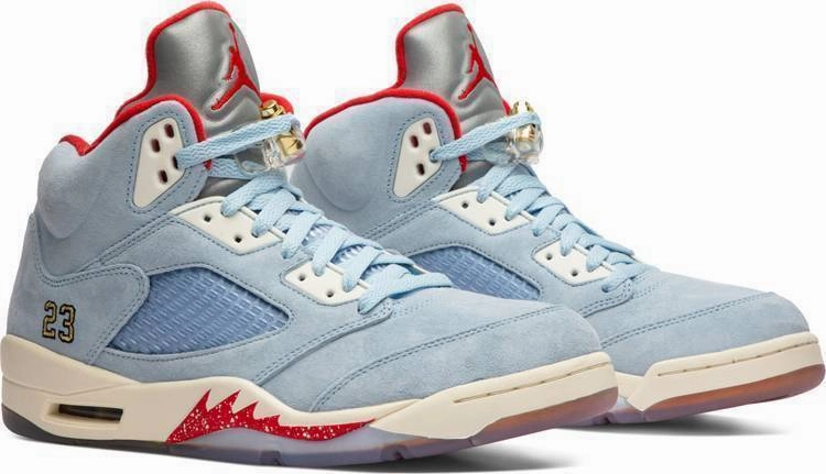 American Derby Shoes Trophy Room x Air Jordan 5 Retro 'Ice Blue' Men Shoes Sale