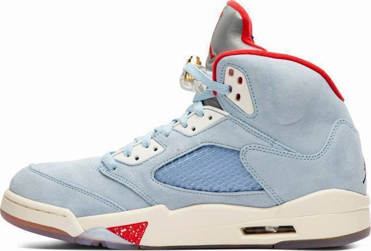 Coronado Bike Toe Lace Up Dress Shoes Trophy Room x Air Jordan 5 Retro 'Ice Blue' Men Shoes Sale