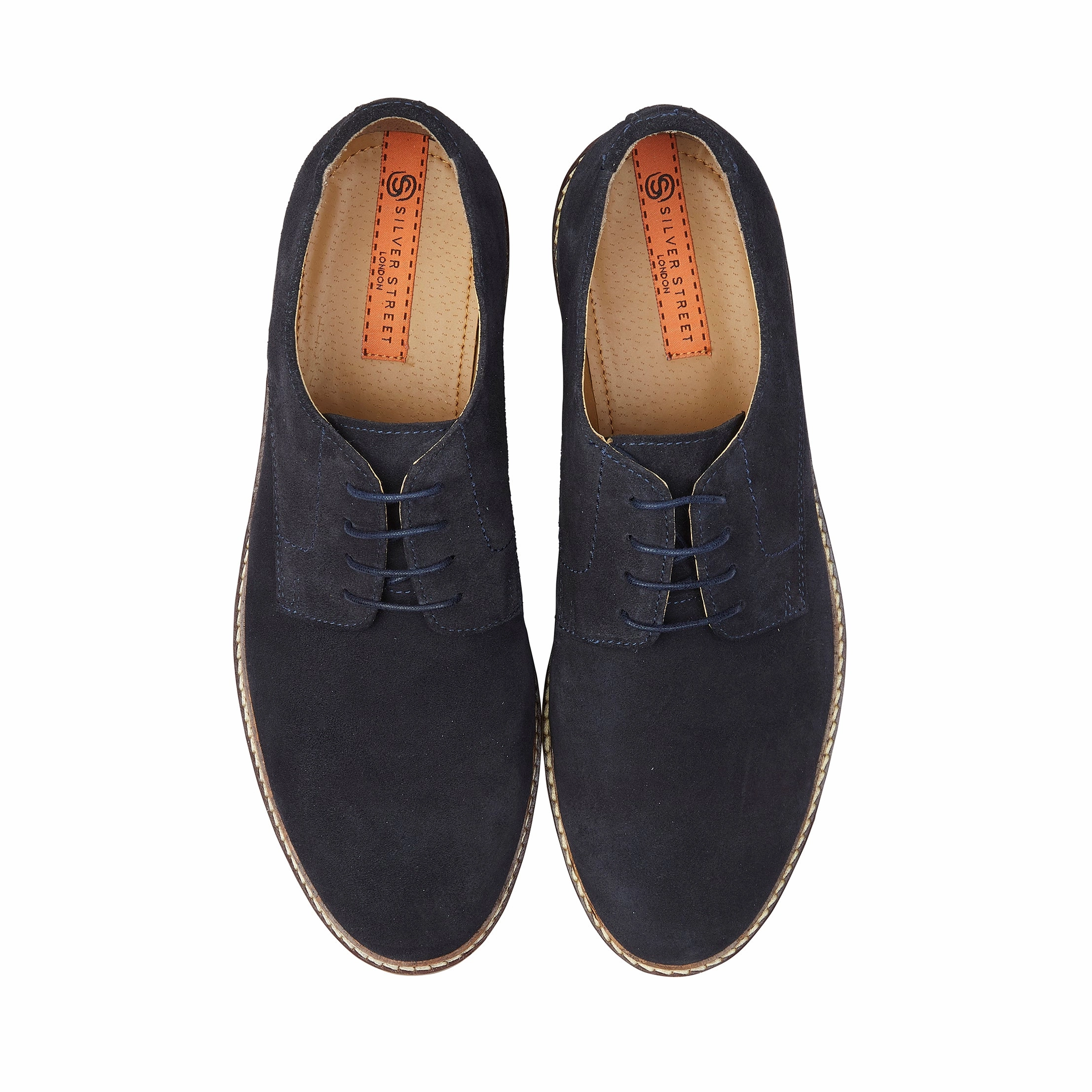 Sydenham Suede Leather Smart Casual Brogue Shoes - Navy Dean Oxfords