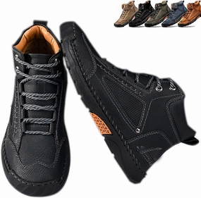 Round Toe Cowgirl Boots Sawbehind Mens Boots, Saw Behind Mens Shoes, Comfortable Handmade Leather Boots, Wide, Waterproof, Arch Support