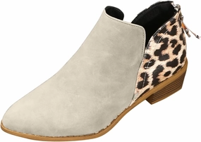 Ankle Boots Autumn and Winter Large Size Suede Boots Women Chunky Heel Leopard Print Side Zipper Women's Short Boots Boots Rubber