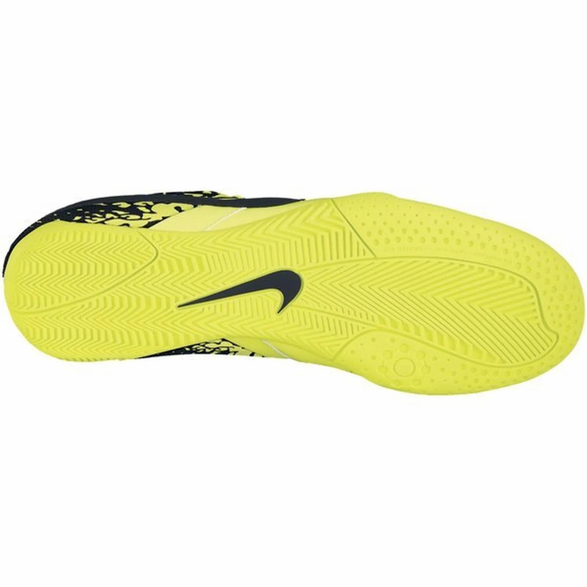 Foot Shaped Soccer Cleats Nike JR Elastico II Indoor Soccer Shoes - Volt/Black