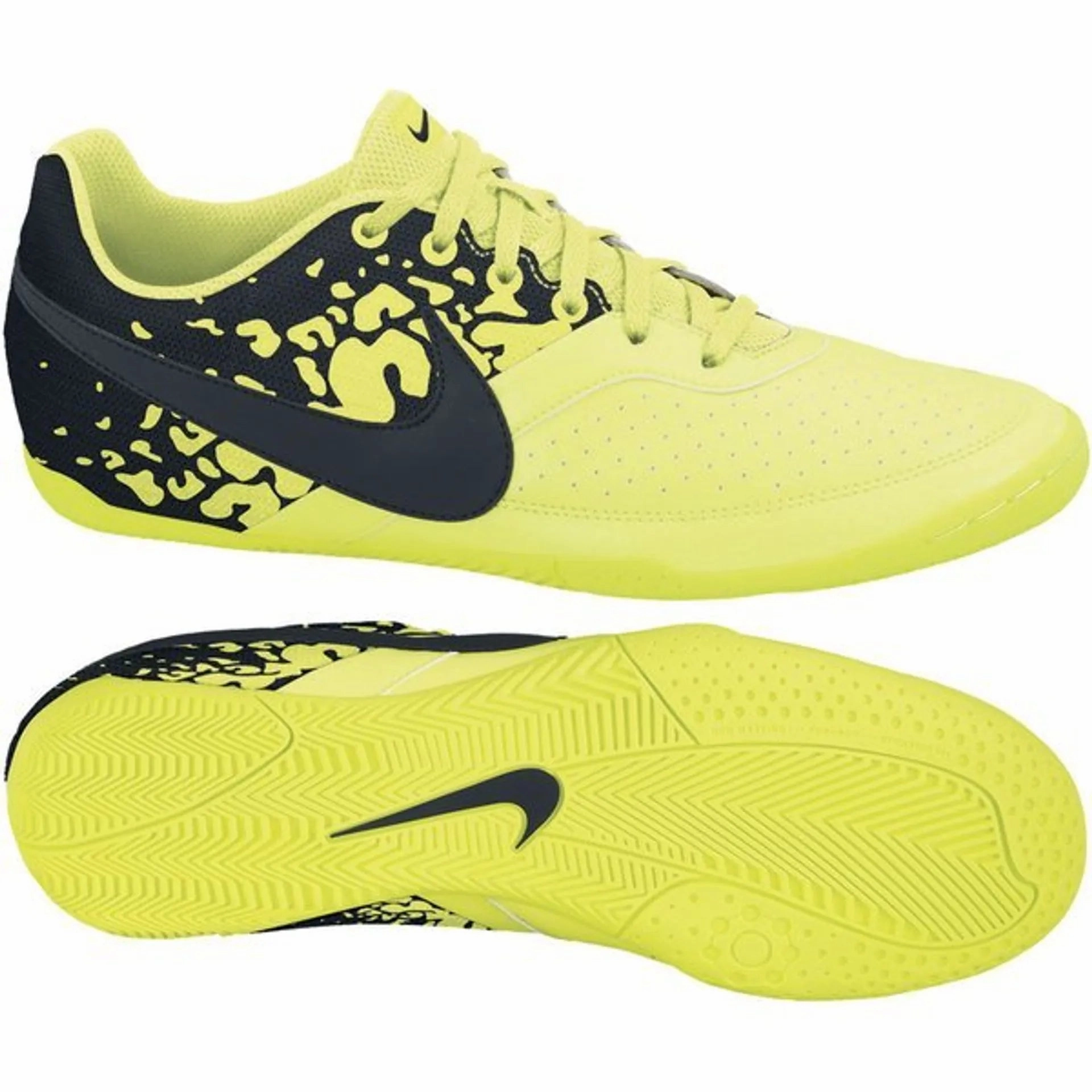 Youth Outdoor Soccer Cleats Nike JR Elastico II Indoor Soccer Shoes - Volt/Black