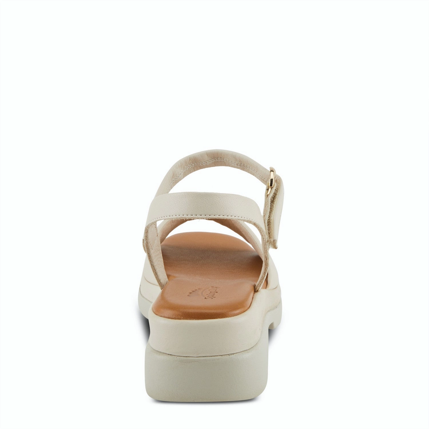 Lace Up Wedge Heel Sandals Spring Step Women's Huntington Memory Foam Sandals - Ivory